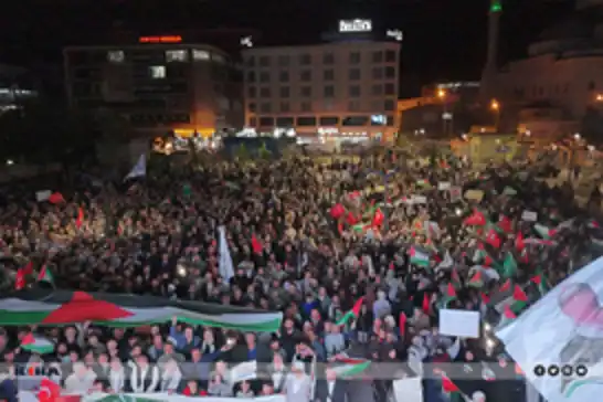 Thousands in Van rally for Gaza on second anniversary of Al-Aqsa Flood