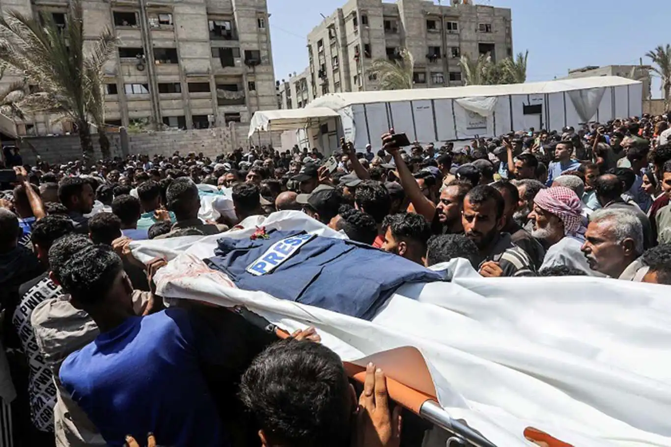 Israel kills 44 Palestinian journalists inside displacement tents in Gaza