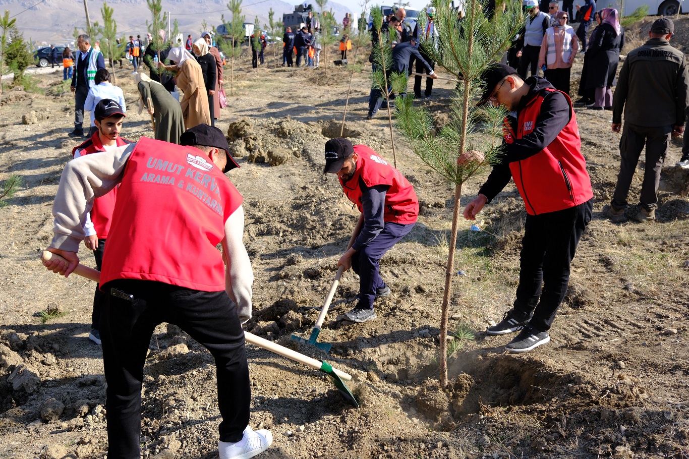 Umut Kervanı Van’da fidan dikim etkinliğine destek verdi