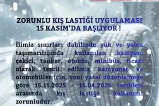 Bingöl Emniyet Müdürlüğü’nden kış lastiği uyarısı