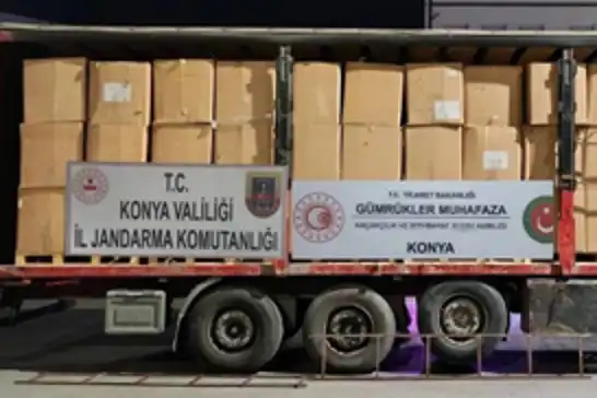 Konya’da kaçakçılık operasyonu: 12 bin 920 kilogram kaçak tütün ele geçirildi