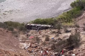 At least 37 killed, 24 injured as bus plunges into ravine in southern Peru