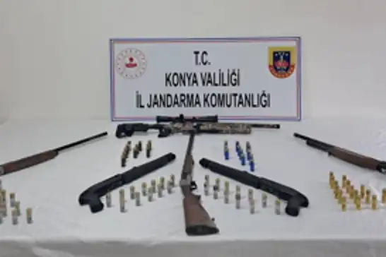 Konya’da ruhsatsız silah operasyonu