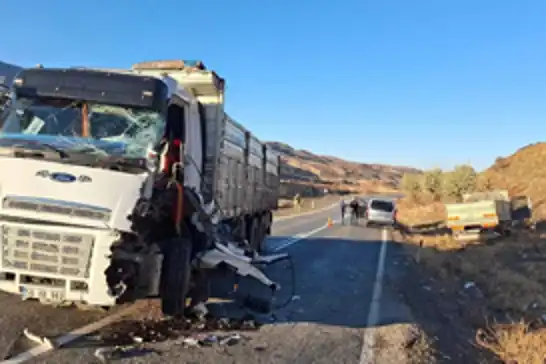  Siirt Şirvan’da iki kamyon çarpıştı: 1 yaralı