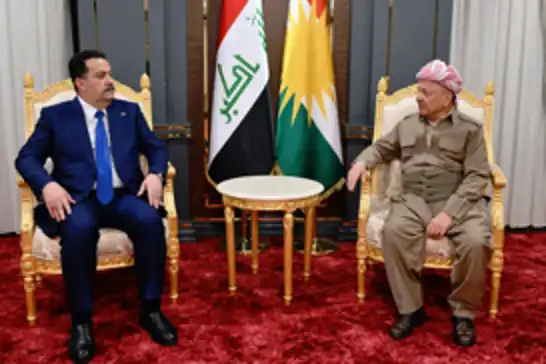 KDP Başkanı Barzani ile Irak Başbakanı Sudani bir araya geldi