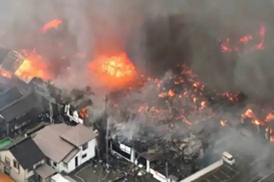 Massive fire in Japan damages over 170 buildings, one missing