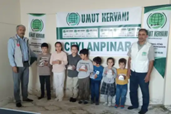 Ceylanpınarlı çocuklardan Gazze için anlamlı bağış