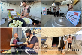 Weqfa Êtîman li Xezzeyê xebatên xwe yên belavkirina xwarina germ didomîne