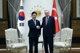 الرئيس أردوغان يستقبل نظيره الكوري الجنوبي لي