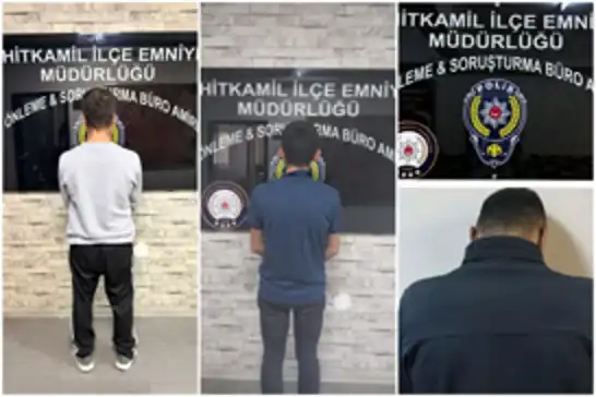 Gaziantep’te haklarında kesinleşmiş hapis cezası bulunan 3 şüpheli yakalandı