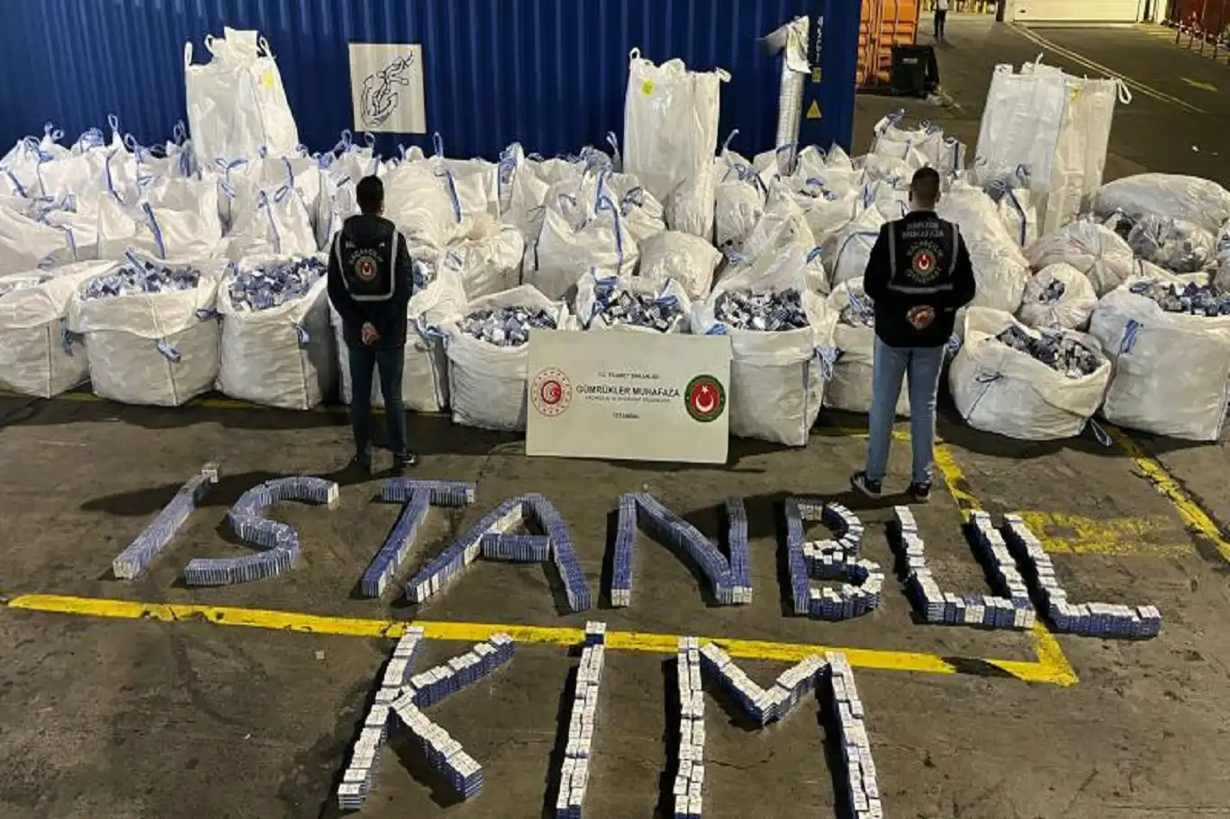 Ambarlı Limanı’nda 394 bin kaçak sigara ele geçirildi