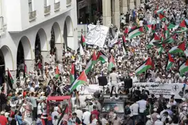 المغرب.. احتجاجات حاشدة في 30 مدينة تضامناً مع غزة