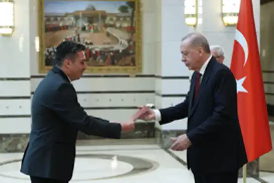 President Erdoğan receives new Lebanese ambassador Mounir Anouti in Ankara