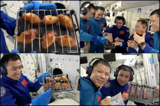 متعة الشواء في الفضاء: الصين تقدم أول وجبة أجنحة دجاج باستخدام الفرن الفضائي في محطتها المدارية