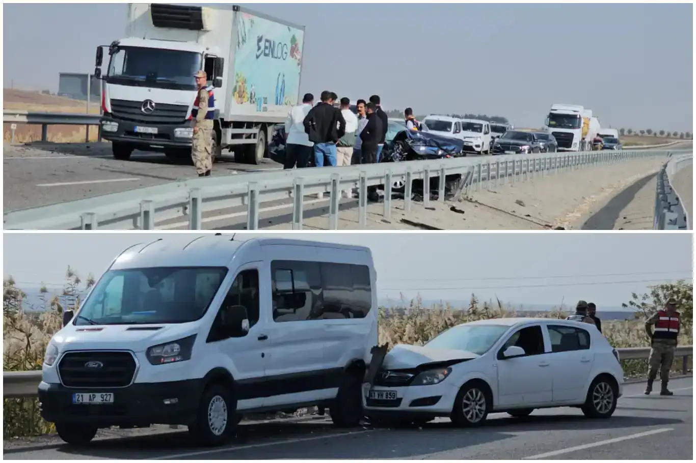 Li ser rêya Êlih-Bismilê di heman demê de du qezayên cuda: 2 birîndar