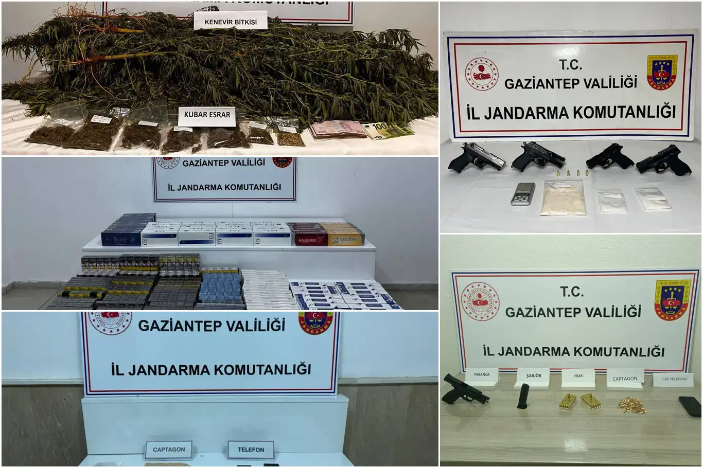 Gaziantep'te kaçakçılık ve uyuşturucu operasyonu: 161 şüpheli yakalandı