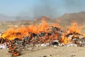 امارت اسلامی افغانستان ۲۲۰ تُن مواد مخدر را نابود کرد