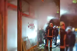 Malatya'da konteyner işyerinde yangın 