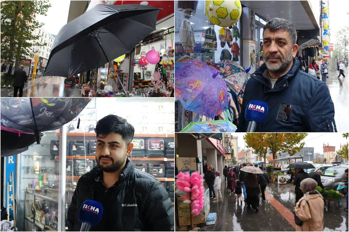 Yağışlar esnafın yüzünü güldürdü: Şemsiye satışlarında artış