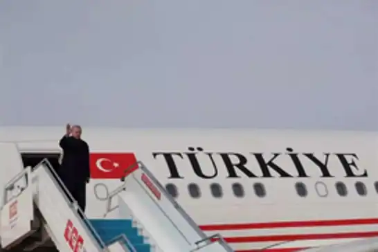 Cumhurbaşkanı Erdoğan, Türkmenistan'a gitti