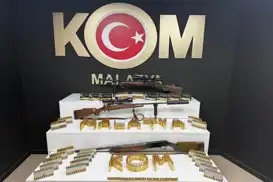 Malatya'da çok sayıda silah ele geçirildi: 2 gözaltı 