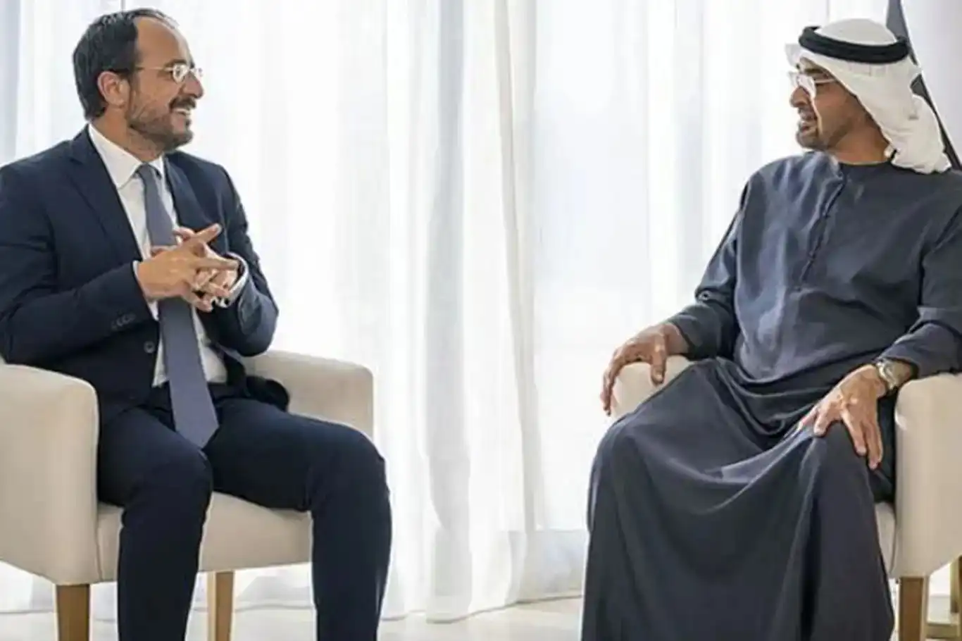 UAE President Al Nahyan pays first-ever visit to Southern Cyprus 