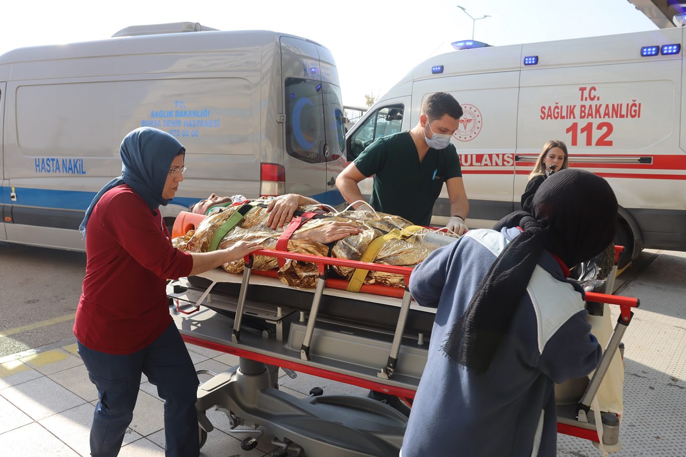 Bursa'da deprem ve yangın senaryosuyla tatbikat gerçekleştirildi