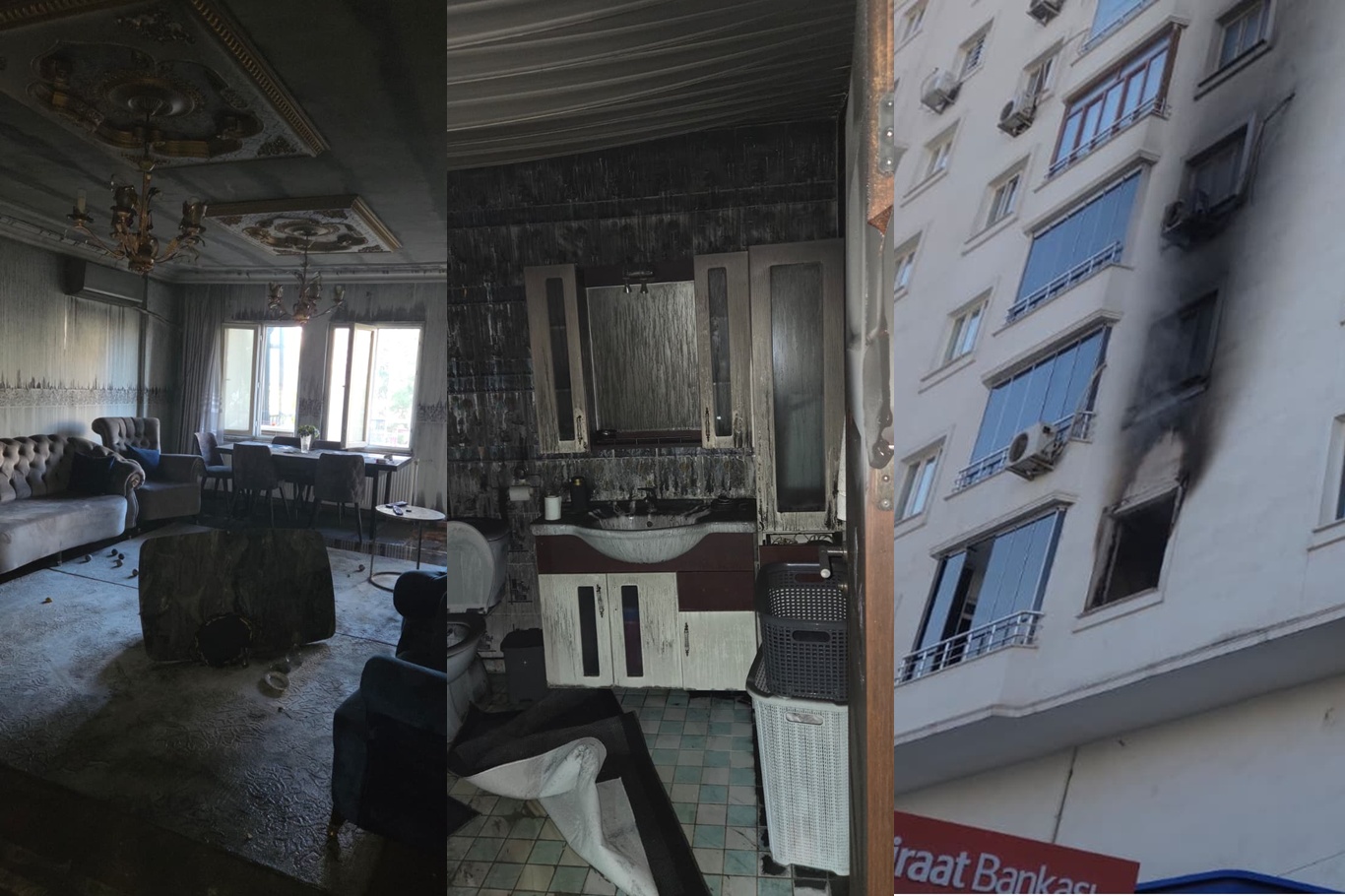 Batman'da 7 katlı binada yangın