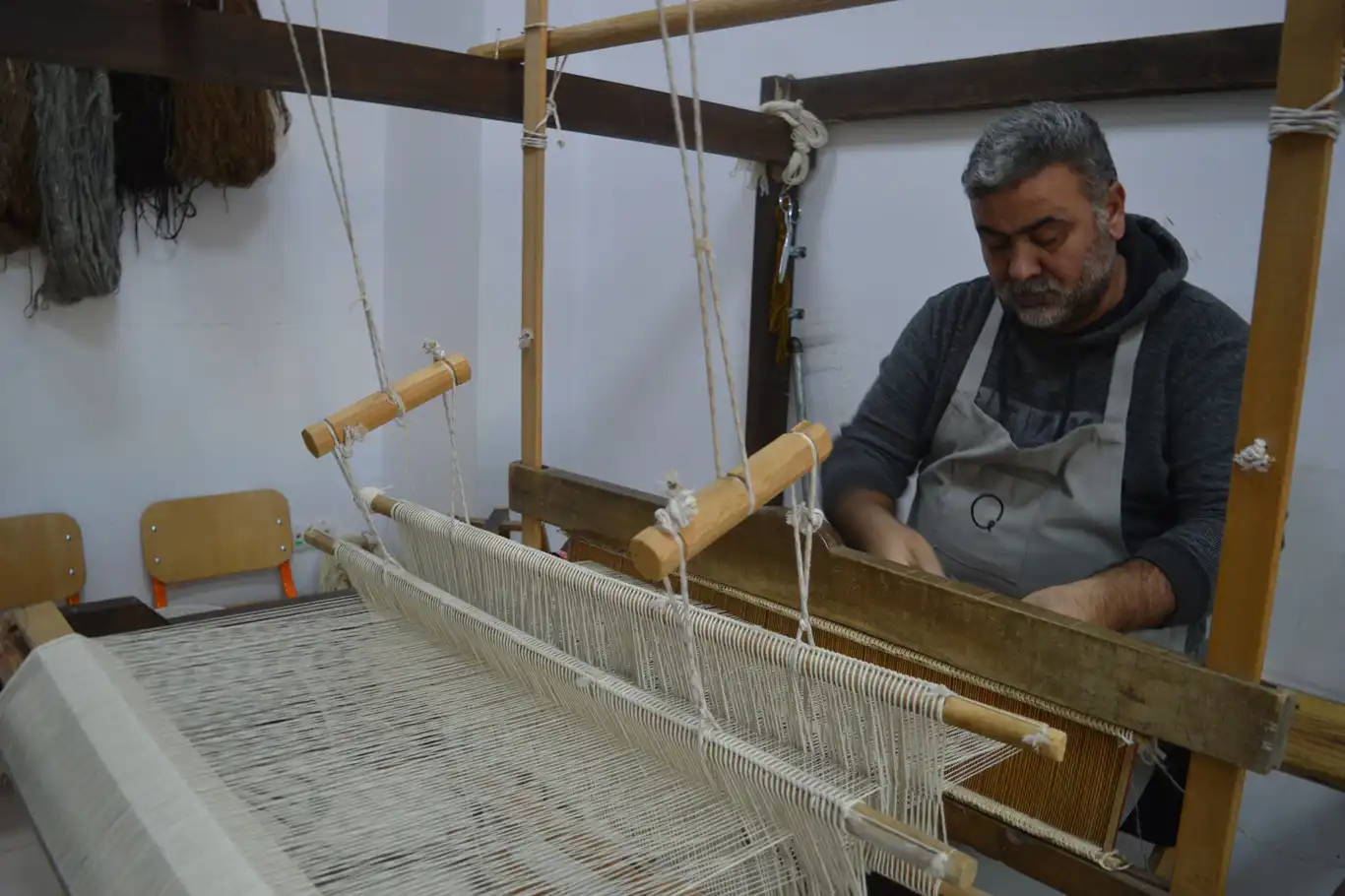 Coğrafi işaretli tiftiği ilmek ilmek dokuyarak sanatta dönüştürüyorlar