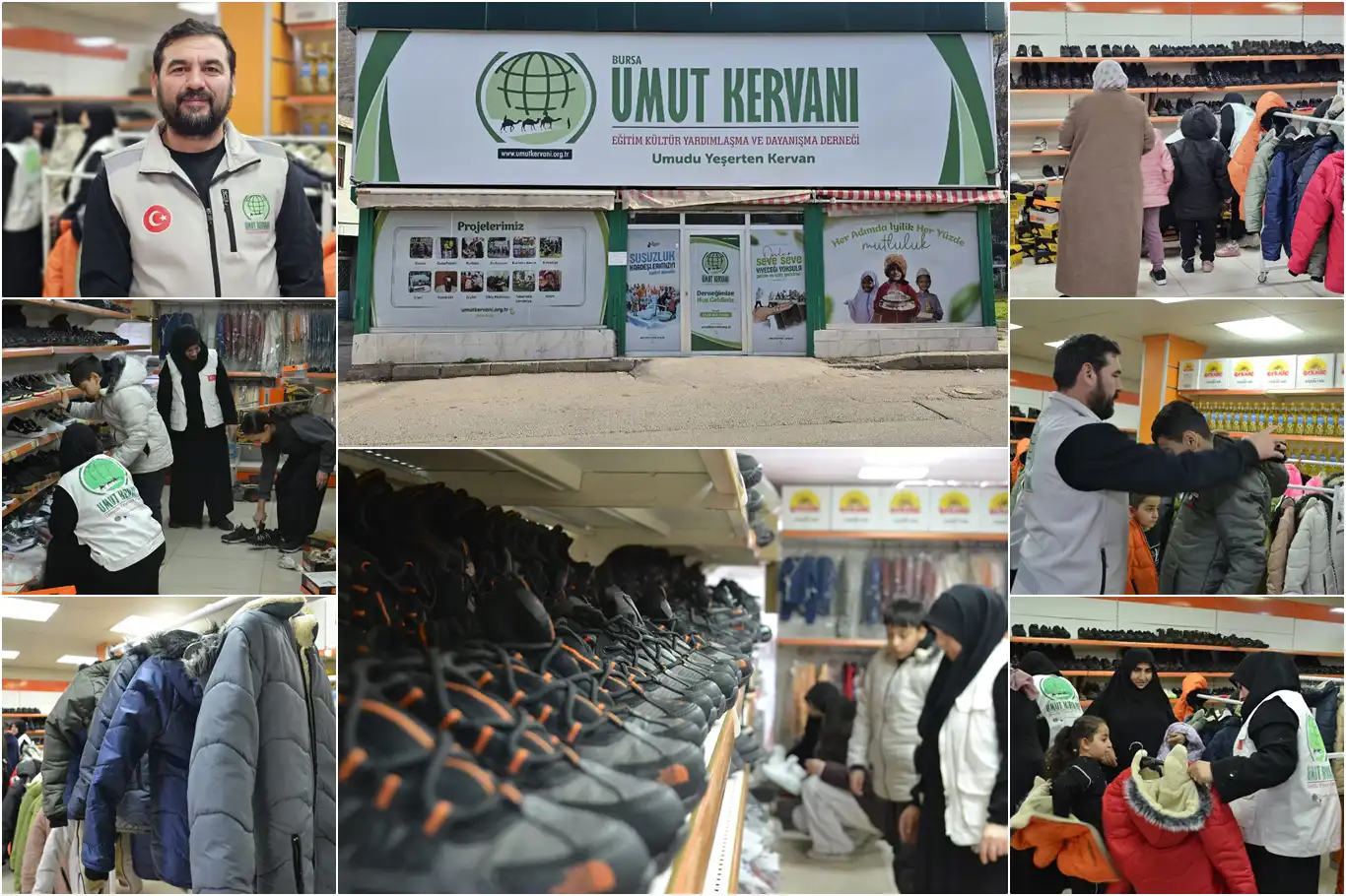 Umut Kervan'ından Bursa'da yüzlerce ihtiyaç sahibi çocuğa bot ve mont desteği
