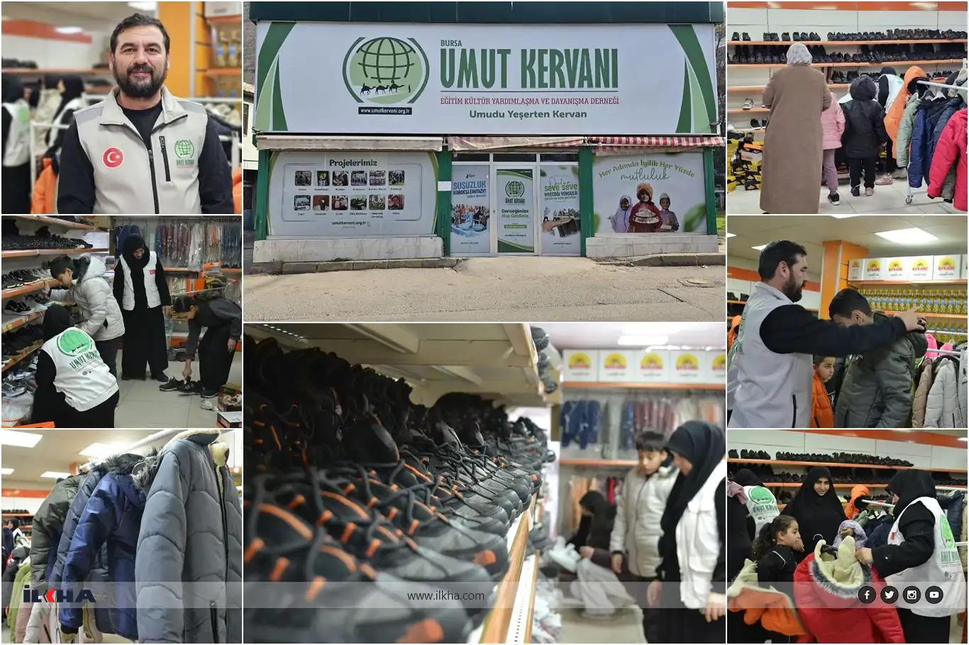 قافلة الأمل توزع الأحذية والمعاطف على مئات الأطفال المحتاجين في بورصة