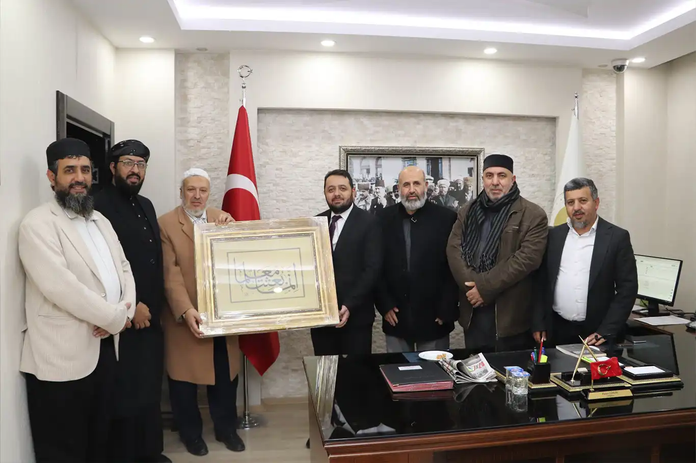 Filistinli heyetten Sivas İl Müftüsü Limon’a ziyaret