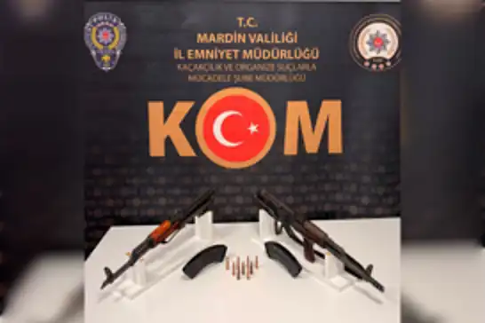 Mardin’de durdurulan bir araçta uzun namlulu silahlar ele geçirildi