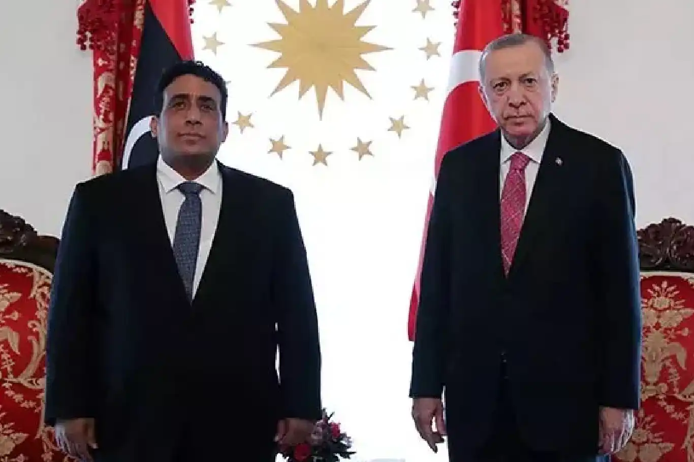 Cumhurbaşkanı Erdoğan Libya Başkanlık Konseyi Başkanı el-Menfi ile görüştü