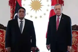الرئيس أردوغان يبحث مع رئيس المجلس الرئاسي الليبي تطورات حادث تحطم الطائرة
