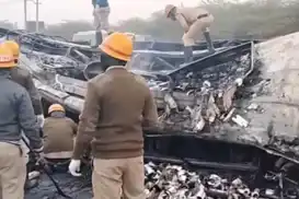 برخورد کامیون با اتوبوس مسافربری در هند؛ ۹ کشته و ۲۱ زخمی