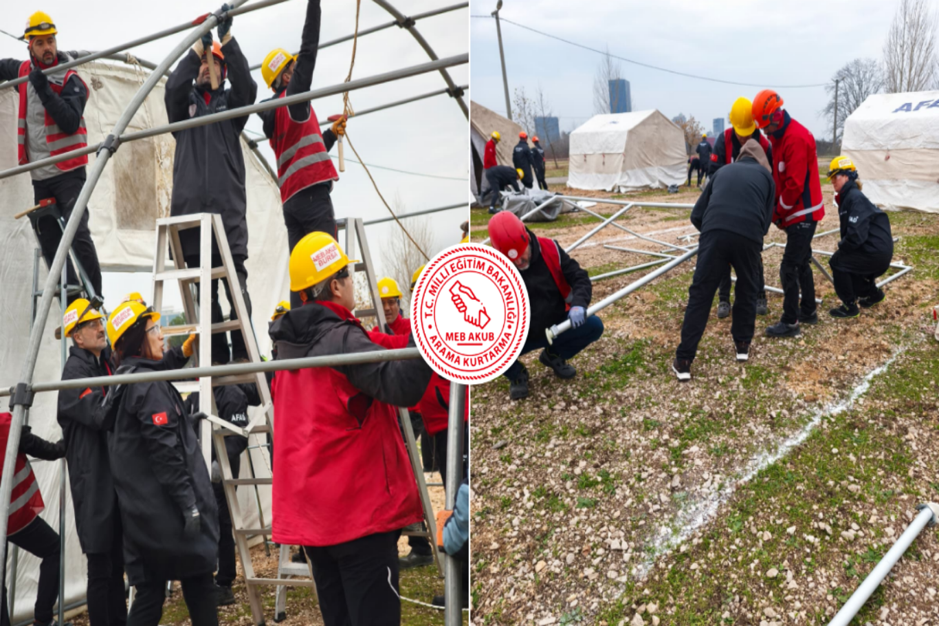 Bursa MEB AKUB ekibi, acil barınmada ağır seviye akreditasyon alan ilk birim oldu