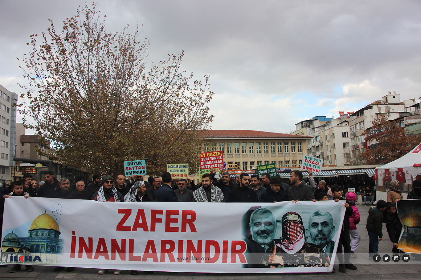 Hundreds rally in Gaziantep to condemn deepening humanitarian crisis in Gaza