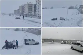 Batman'da beklenen kar yağışı etkili oldu