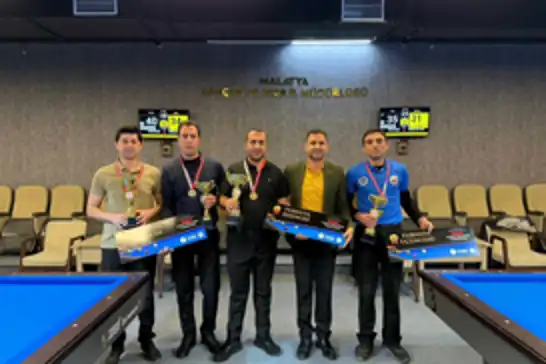 Malatya'da ödüllü bilardo turnuvası tamamlandı