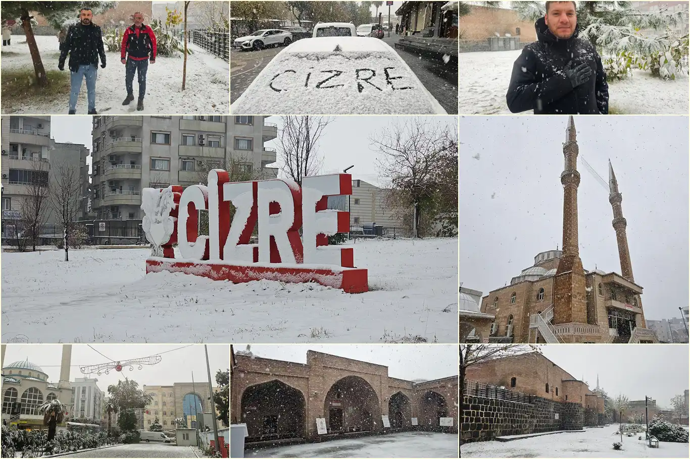 Cizre'de kar yağışı sevinçle karşılandı