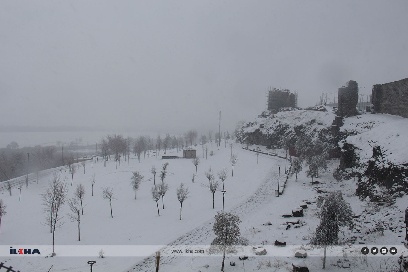 Dîyarbekir bi berfê xemilî