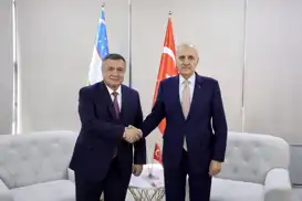 TBMM Başkanı Kurtulmuş, Buhara’da Özbekistan Ali Meclisi Yasama Meclisi Başkanı İsmailov ile görüştü