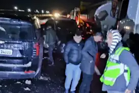 Ji ber rêya şimitokî li Mêrdînê 7 wesayît bi zîncîrî li hev ketin