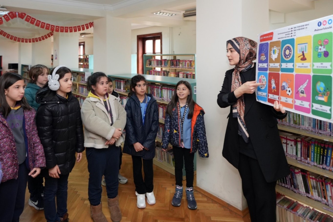 "Kütüphanelerdeyiz" etkinliğiyle öğrenciler, kütüphanelerde bilgi ve beceri kazanıyor