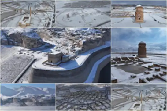 Kar yağışı sonrası Hasankeyf'te karpostallık manzaralar oluştu