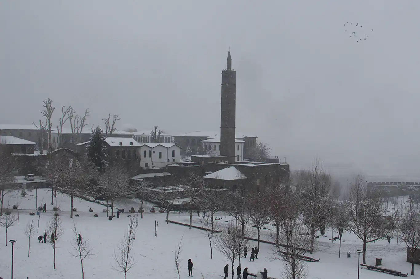Diyarbakır için beklenen kar yağışı başladı