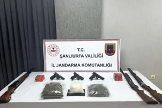 Şanlıurfa’da uyuşturucu ve silah operasyonu