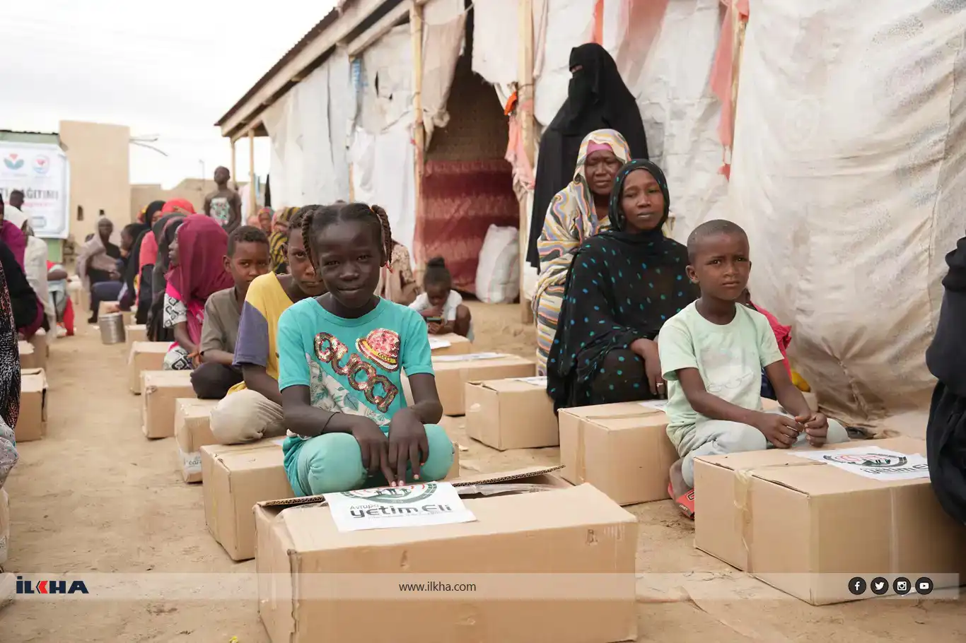 يد اليتيم الأوروبية تقدّم دعماً غذائياً للنازحين في مخيمات السودان