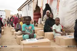 يد اليتيم الأوروبية تقدّم دعماً غذائياً للنازحين في مخيمات السودان